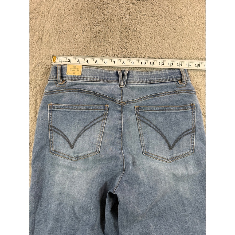 NWT Democracy Ab Technology High Rise Slim Straight Jeans Blue Curve Size 10 - Picture 5 of 12